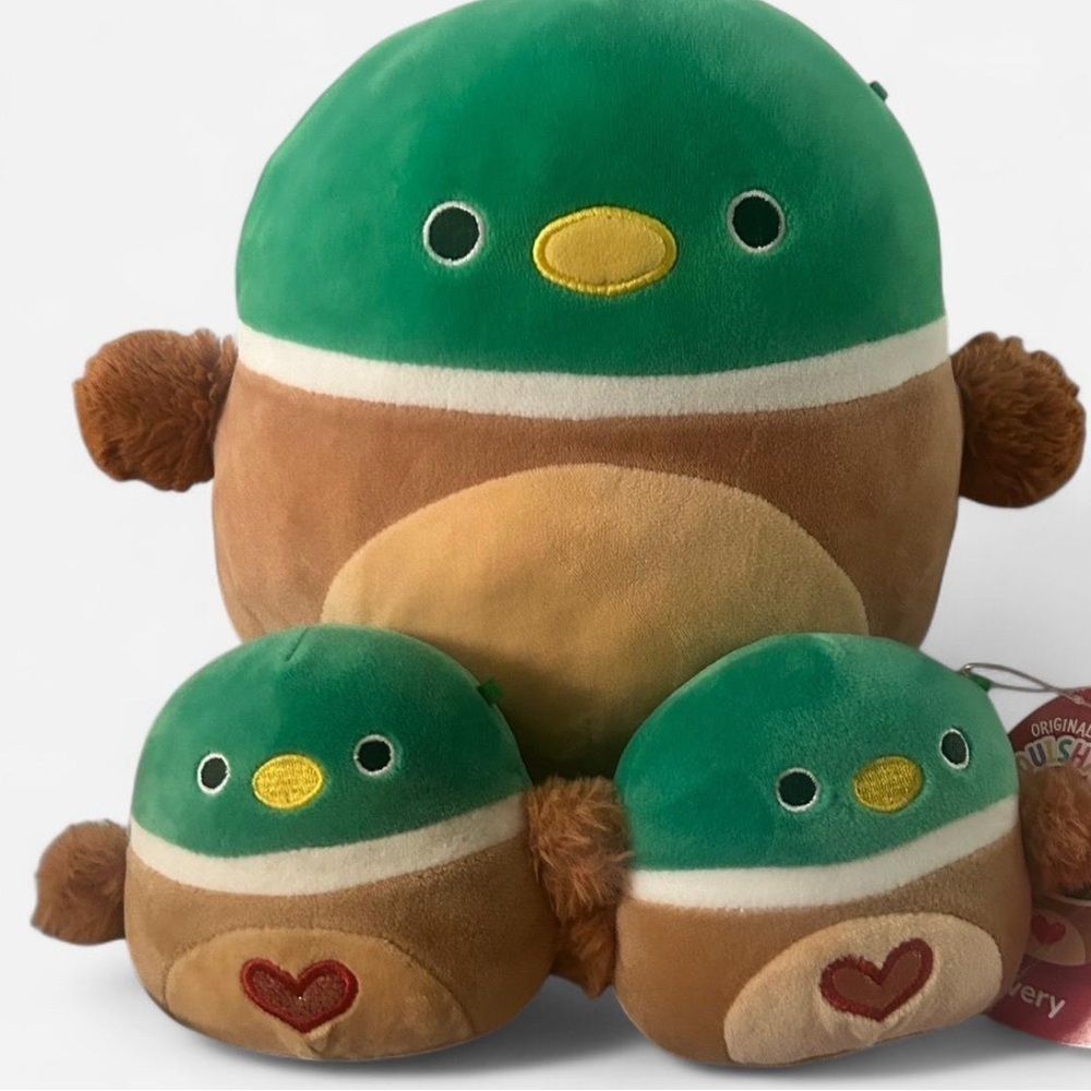 Squishmallows Green and Brown Stuffed Animal Set